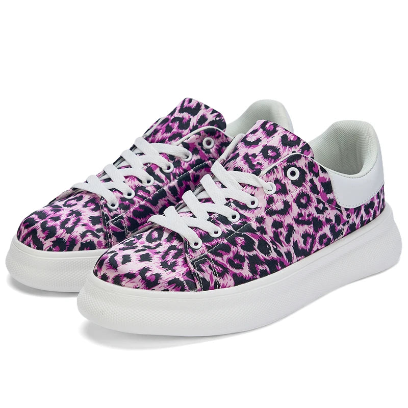 Classic Leopard Sneakers Women Fashion Casual Brown Trainers Shoes Men Breathable Lightweight Platform Stylish Women's Sneakers