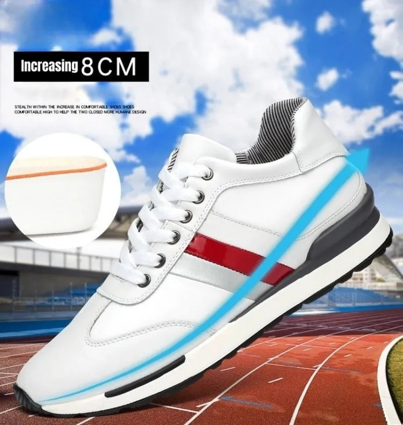 PDEP Summer Invisible Inner Height Increase Men's Shoes 10cm Sneakers Korean Fashion Breathable Casual Zapatillas De Hombre