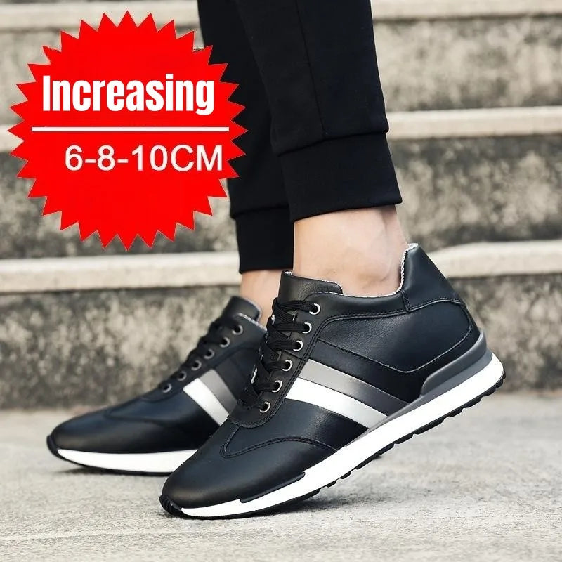 PDEP Summer Invisible Inner Height Increase Men's Shoes 10cm Sneakers Korean Fashion Breathable Casual Zapatillas De Hombre