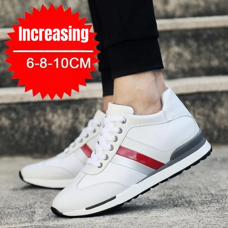 PDEP Summer Invisible Inner Height Increase Men's Shoes 10cm Sneakers Korean Fashion Breathable Casual Zapatillas De Hombre