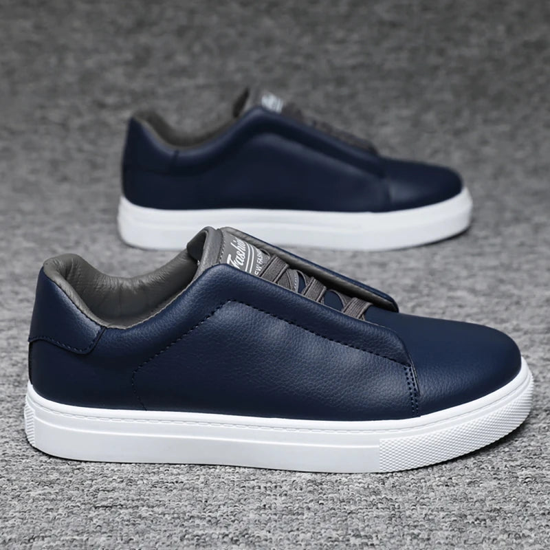Classic Men's Casual Shoes Big Size 48 Fashion White Sneakers Man Leather Designer Platform Flats Shoes Men's Skateboard Shoes