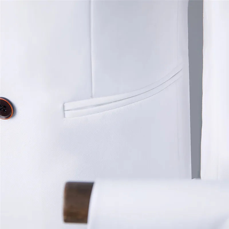 Blazer Suit For Men 2 Piece Outfit Set Suits High Quality 2024 Pants Mens Clothing Fashion Party Wedding Tuxedo Jackets Beige