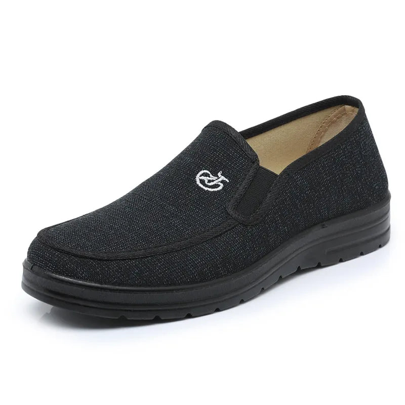 spring new old Beijing cloth shoes men's single shoes elderly loafers father breathable antiskid dad soft bottom shoes