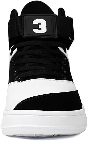KUXIE Shoes Men's High Top Fashion Sneakers Outdoor Casual Sports Shoes Training Leather Shoes Mens Flats