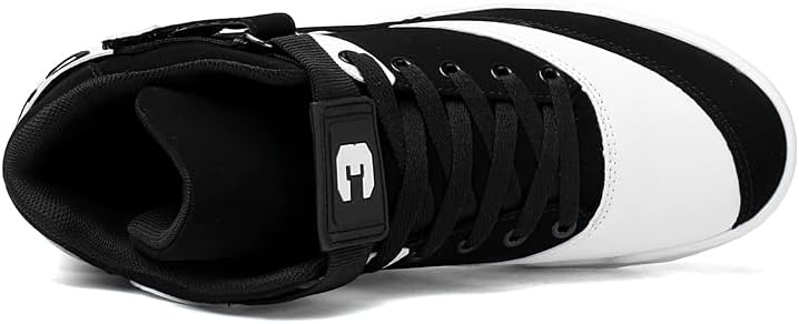 KUXIE Shoes Men's High Top Fashion Sneakers Outdoor Casual Sports Shoes Training Leather Shoes Mens Flats