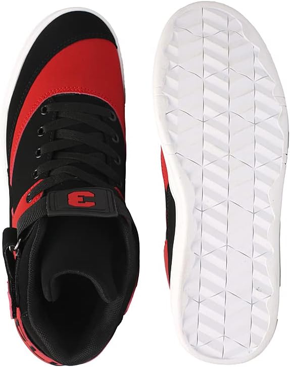 KUXIE Shoes Men's High Top Fashion Sneakers Outdoor Casual Sports Shoes Training Leather Shoes Mens Flats