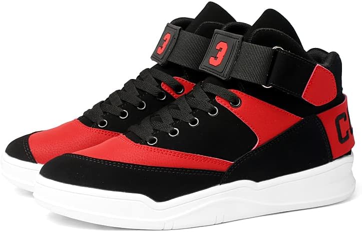 KUXIE Shoes Men's High Top Fashion Sneakers Outdoor Casual Sports Shoes Training Leather Shoes Mens Flats