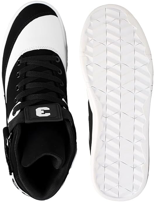 KUXIE Shoes Men's High Top Fashion Sneakers Outdoor Casual Sports Shoes Training Leather Shoes Mens Flats
