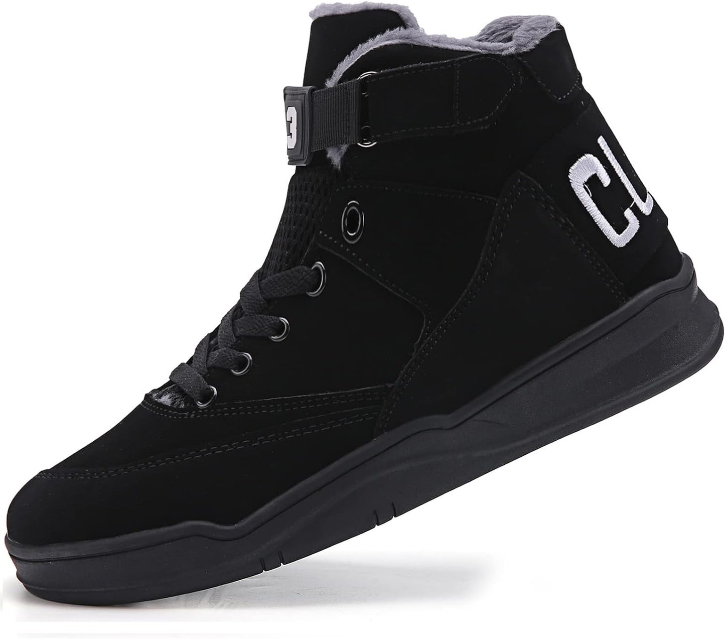 KUXIE Shoes Men's High Top Fashion Sneakers Outdoor Casual Sports Shoes Training Leather Shoes Mens Flats