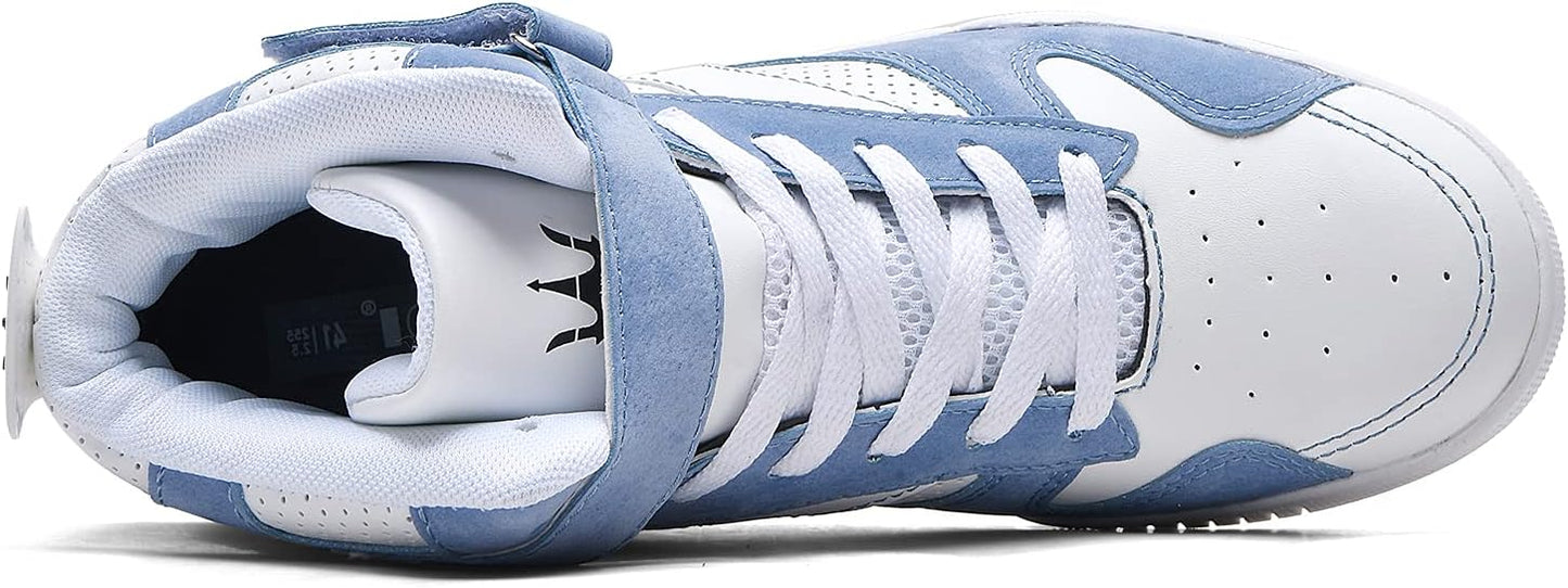 KUXIE Shoes Men's High Top Fashion Sneakers Outdoor Casual Sports Shoes Training Leather Shoes Mens Flats