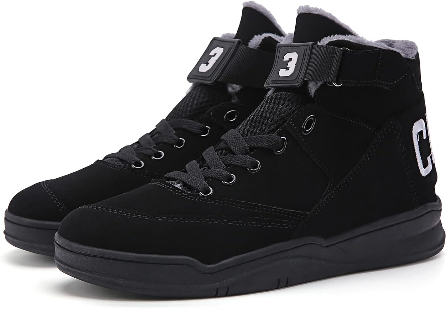 KUXIE Shoes Men's High Top Fashion Sneakers Outdoor Casual Sports Shoes Training Leather Shoes Mens Flats