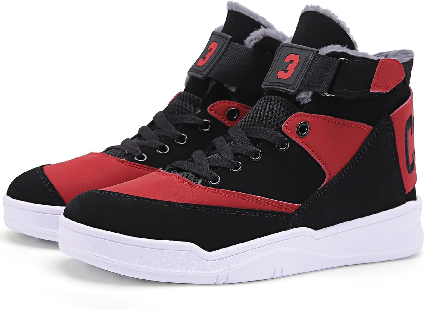 KUXIE Shoes Men's High Top Fashion Sneakers Outdoor Casual Sports Shoes Training Leather Shoes Mens Flats