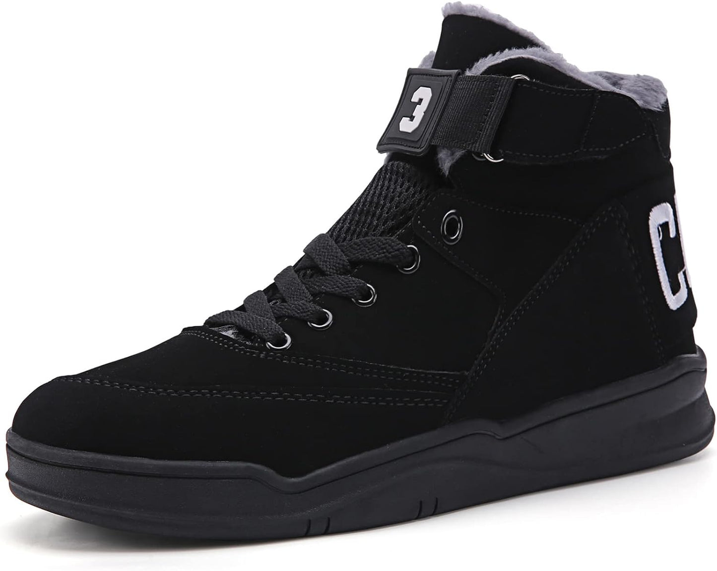 KUXIE Shoes Men's High Top Fashion Sneakers Outdoor Casual Sports Shoes Training Leather Shoes Mens Flats