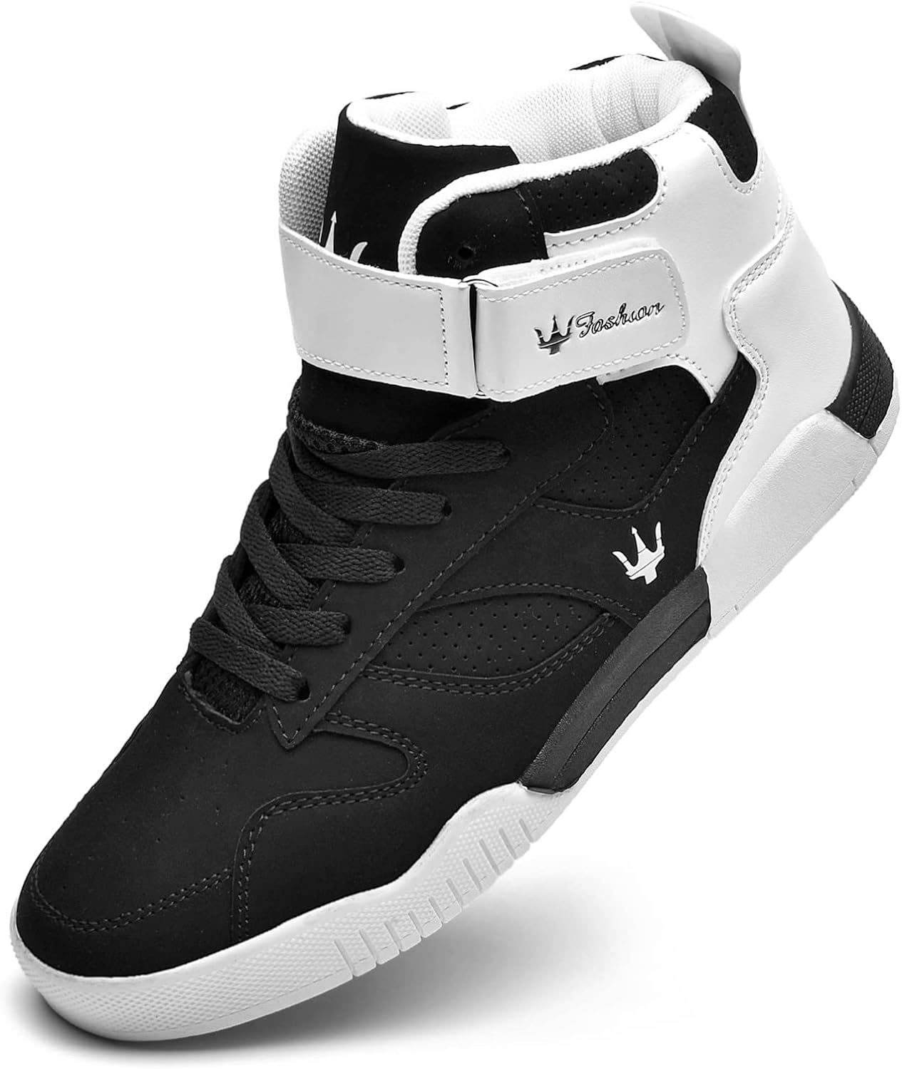 KUXIE Shoes Men's High Top Fashion Sneakers Outdoor Casual Sports Shoes Training Leather Shoes Mens Flats