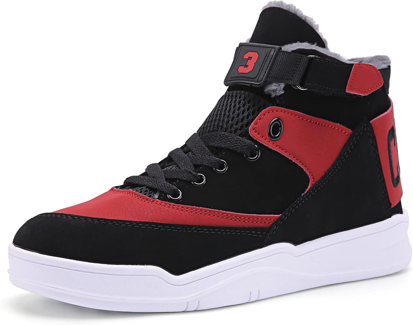 KUXIE Shoes Men's High Top Fashion Sneakers Outdoor Casual Sports Shoes Training Leather Shoes Mens Flats