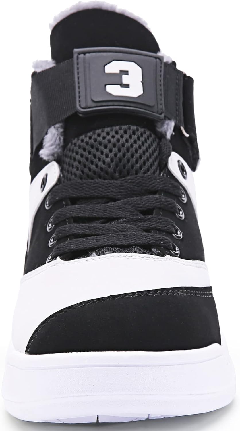 KUXIE Shoes Men's High Top Fashion Sneakers Outdoor Casual Sports Shoes Training Leather Shoes Mens Flats