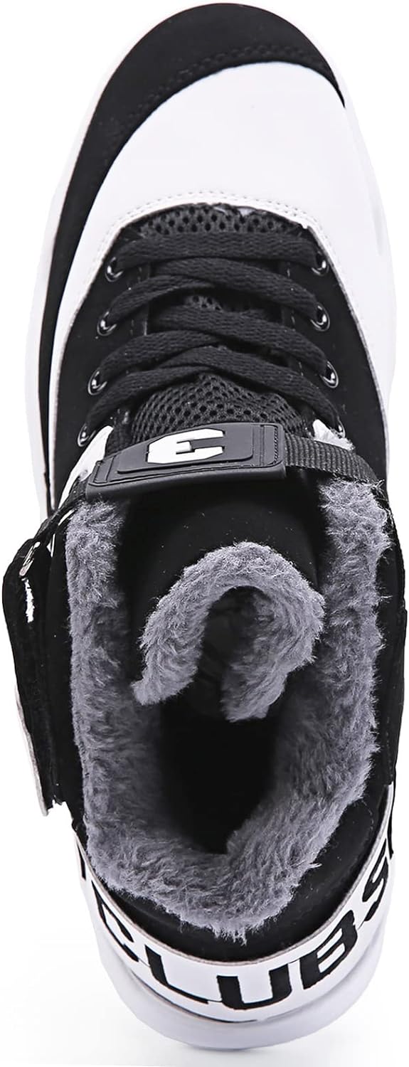 KUXIE Shoes Men's High Top Fashion Sneakers Outdoor Casual Sports Shoes Training Leather Shoes Mens Flats