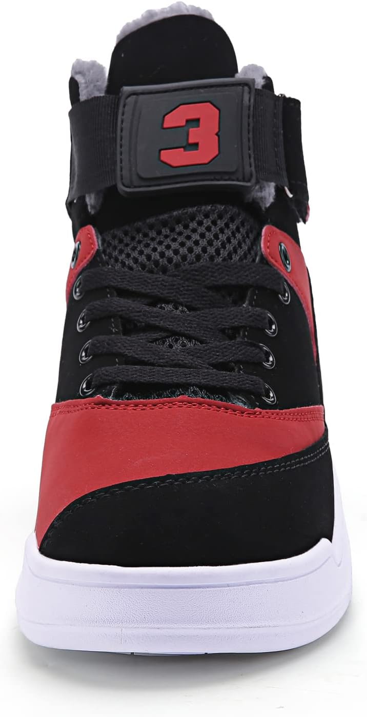 KUXIE Shoes Men's High Top Fashion Sneakers Outdoor Casual Sports Shoes Training Leather Shoes Mens Flats