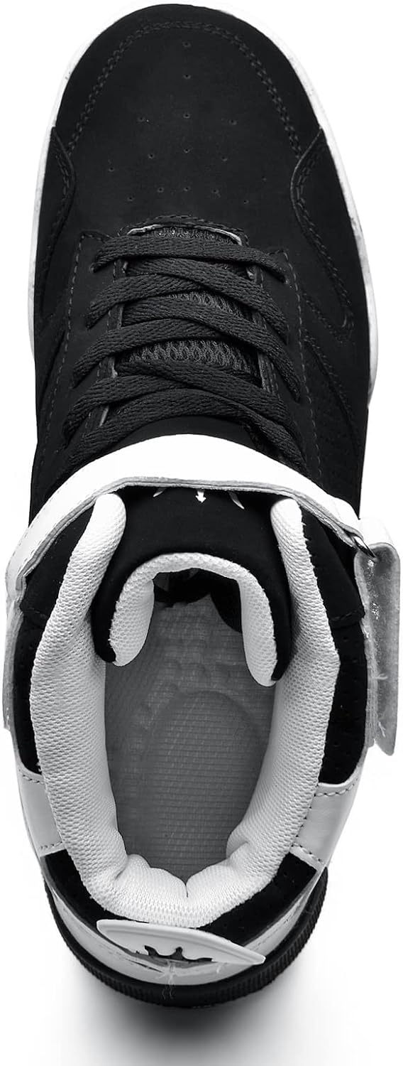 KUXIE Shoes Men's High Top Fashion Sneakers Outdoor Casual Sports Shoes Training Leather Shoes Mens Flats