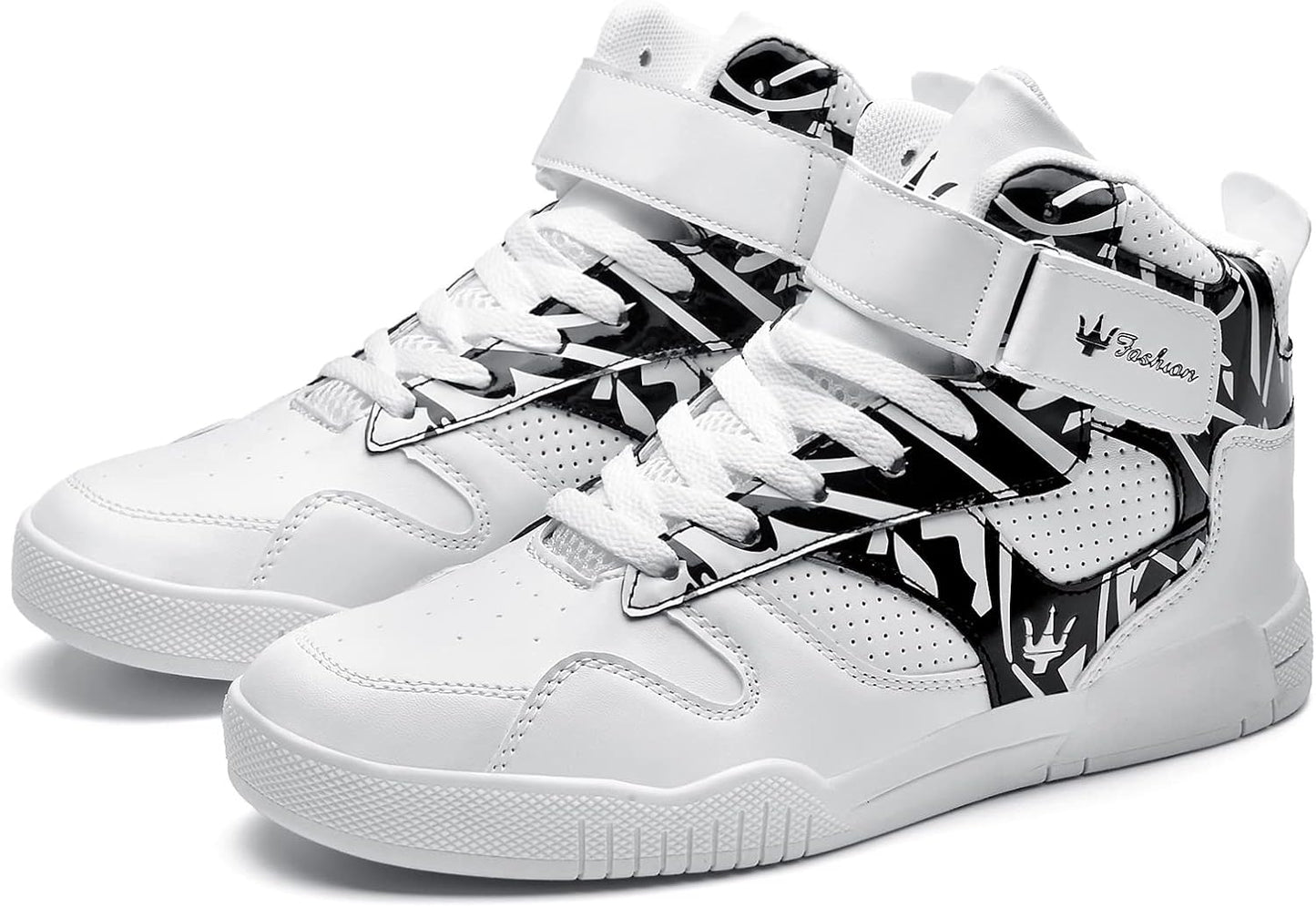 KUXIE Shoes Men's High Top Fashion Sneakers Outdoor Casual Sports Shoes Training Leather Shoes Mens Flats