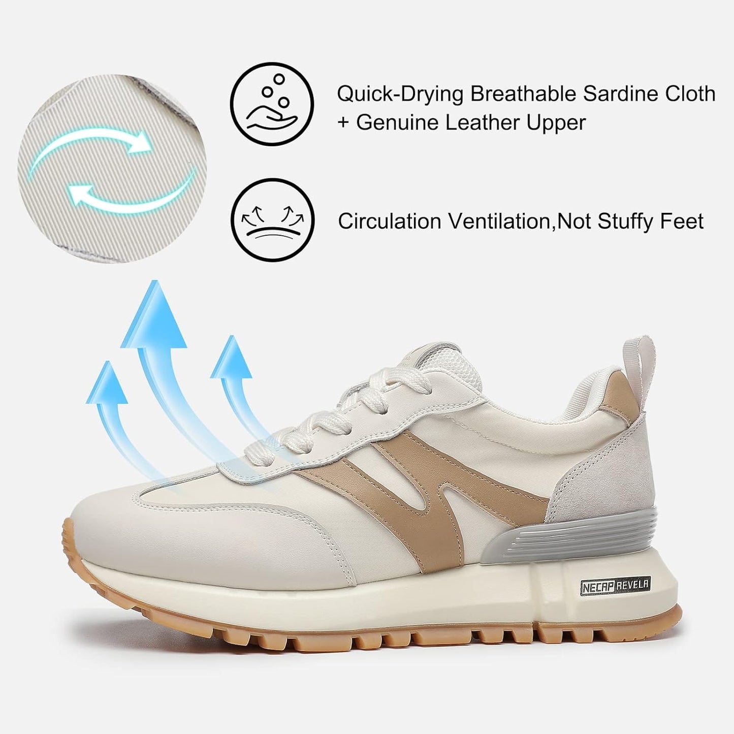 somiliss Sneakers for Women Genuine Leather Suede Patchwork Casual Lace Up Non-Slip Walking Shoes Comfortable Tennis Running Shoes Womens Fashion Sneakers