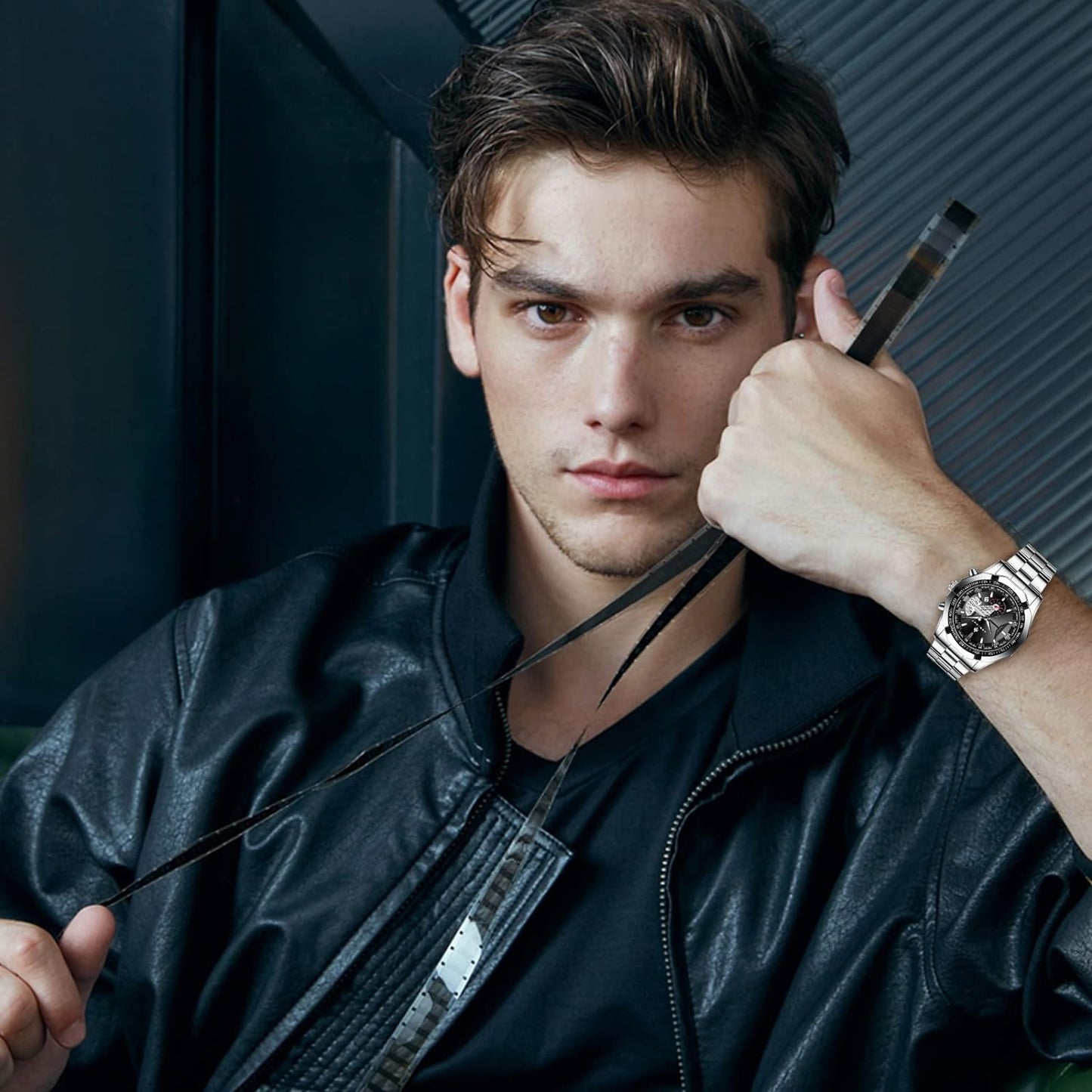 BY BENYAR AKNIGHT Watches for Men Quartz Movement Watch,Waterproof Luminous Men's Watch, Stainless Steel Strap Business Watches