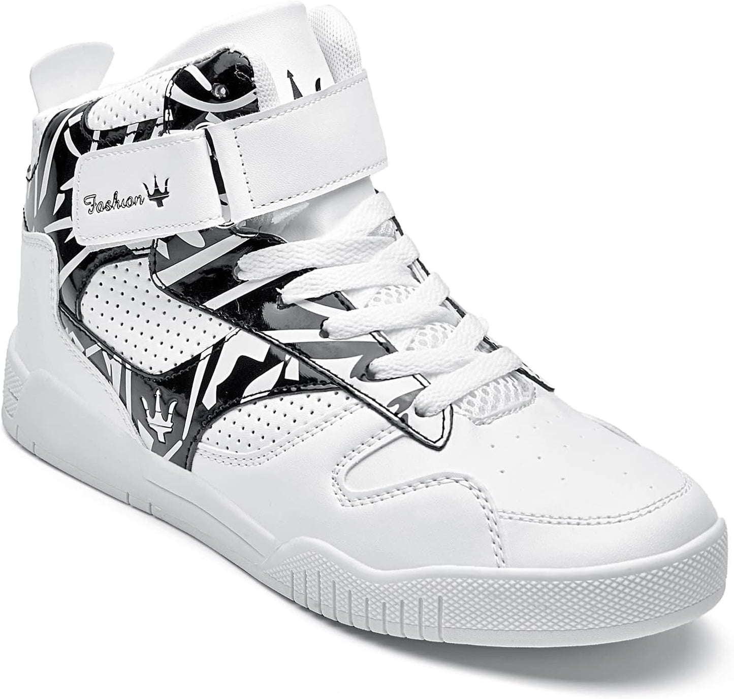 KUXIE Shoes Men's High Top Fashion Sneakers Outdoor Casual Sports Shoes Training Leather Shoes Mens Flats