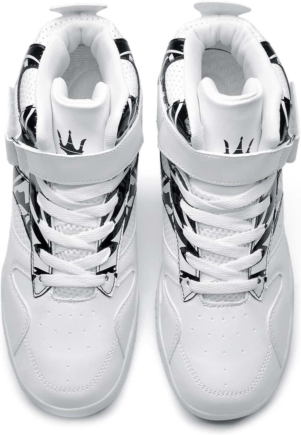 KUXIE Shoes Men's High Top Fashion Sneakers Outdoor Casual Sports Shoes Training Leather Shoes Mens Flats