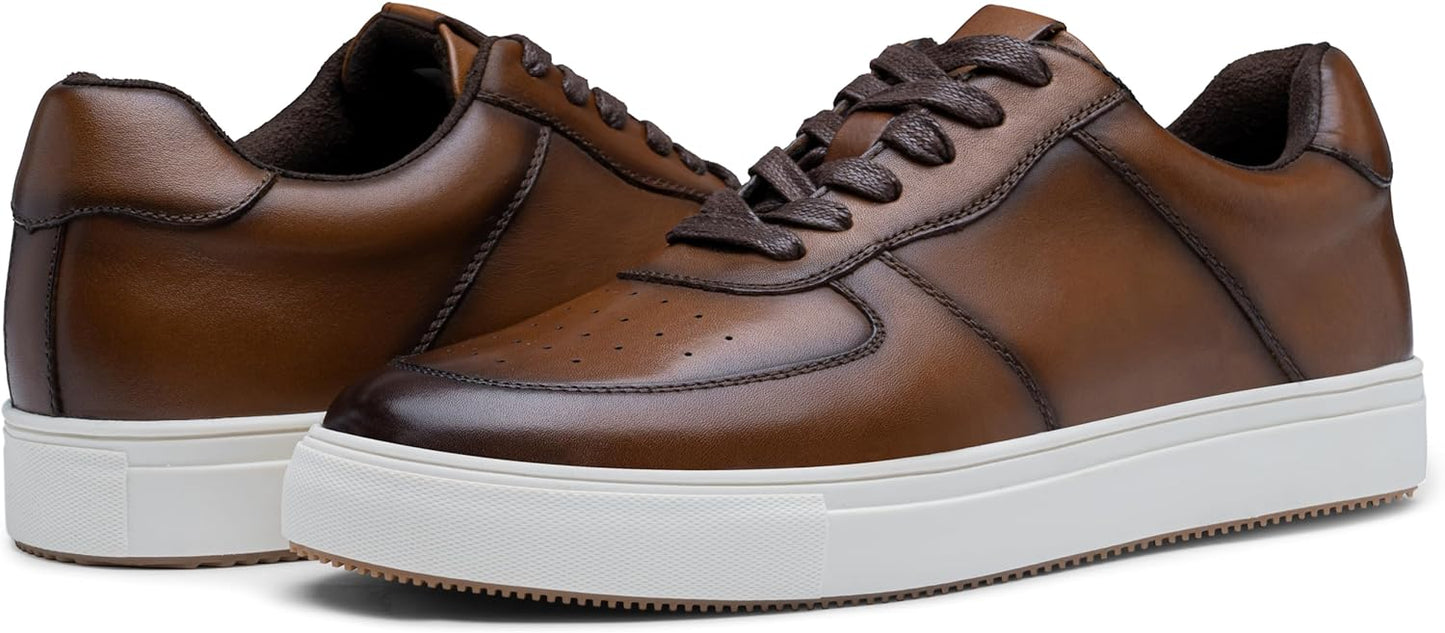 Jousen Men's Casual Shoes Leather Fashion Sneakers Dress Oxford Shoes