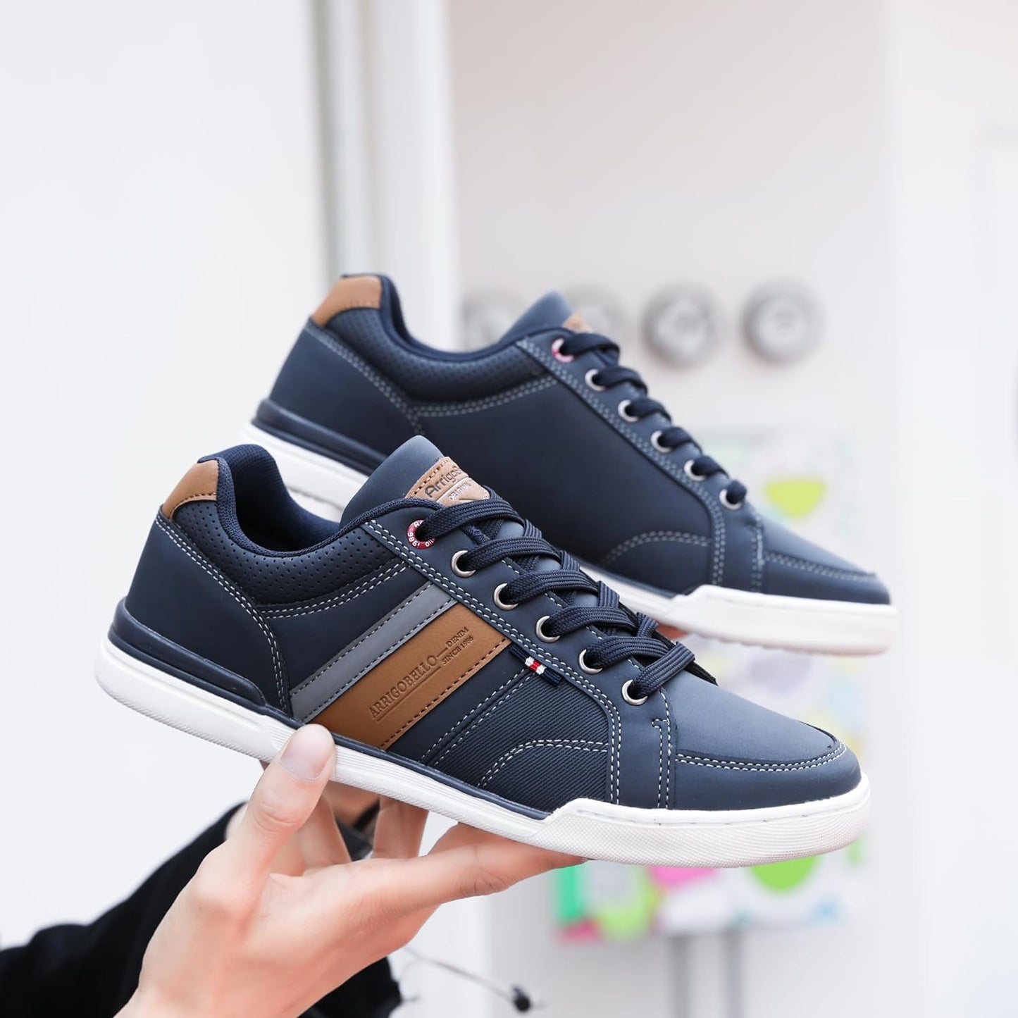 AX BOXING Mens Casual Shoes Fashion Sneakers Breathable Comfort Walking Shoes for Male