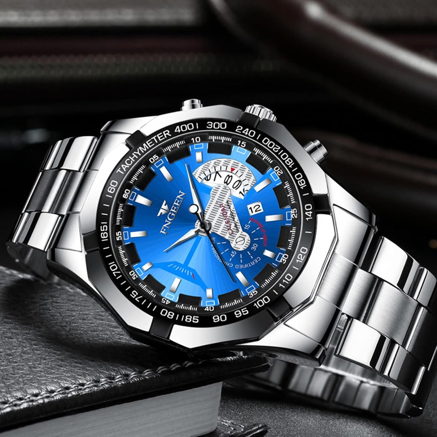 BY BENYAR AKNIGHT Watches for Men Quartz Movement Watch,Waterproof Luminous Men's Watch, Stainless Steel Strap Business Watches