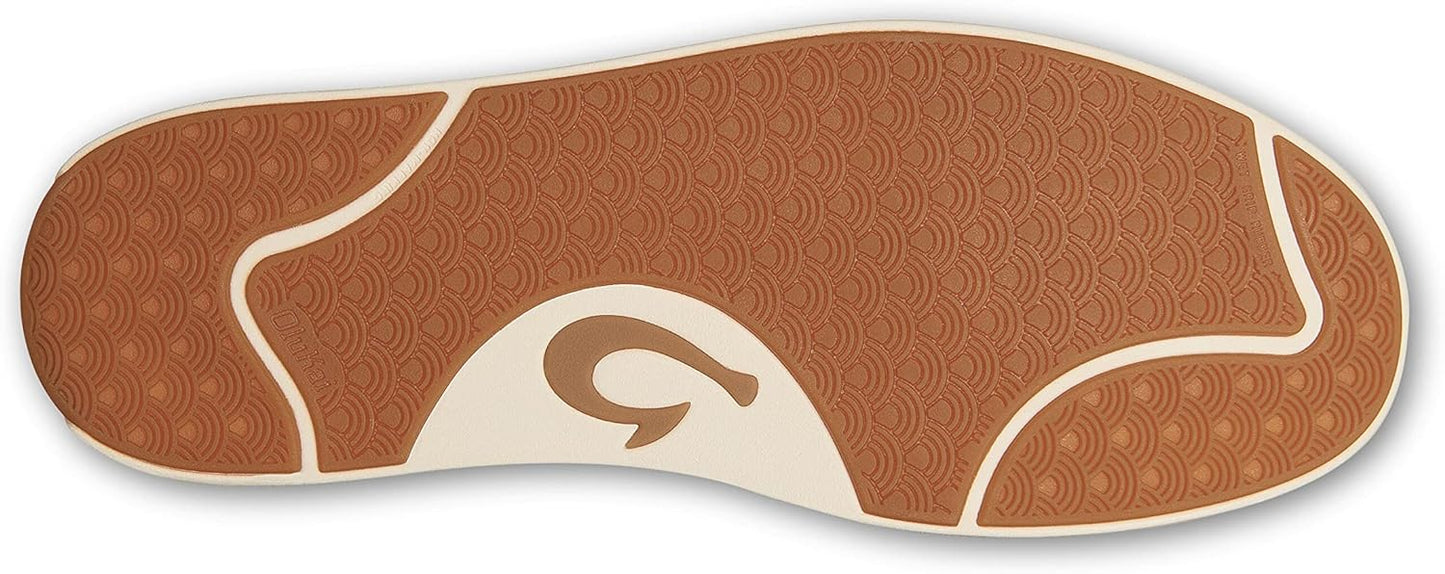 OLUKAI Lae'ahi Li 'ILI Men's Leather Sneakers, Supple Full-Grain Leather Shoes, Drop-in Heel & All Weather Rubber Soles