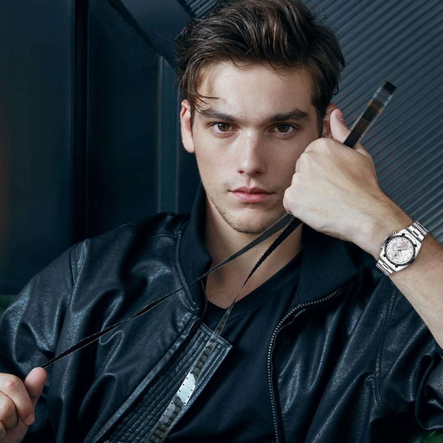 BY BENYAR AKNIGHT Watches for Men Quartz Movement Watch,Waterproof Luminous Men's Watch, Stainless Steel Strap Business Watches