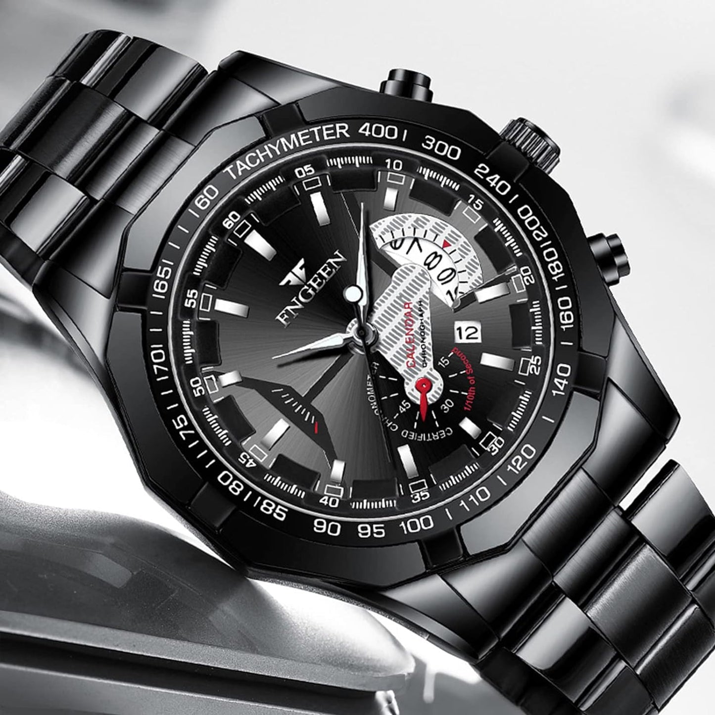 BY BENYAR AKNIGHT Watches for Men Quartz Movement Watch,Waterproof Luminous Men's Watch, Stainless Steel Strap Business Watches