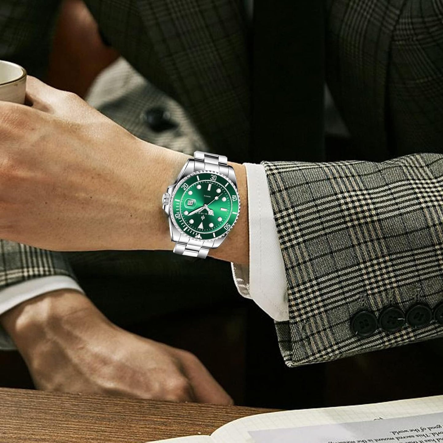 BY BENYAR AKNIGHT Watches for Men Quartz Movement Watch,Waterproof Luminous Men's Watch, Stainless Steel Strap Business Watches