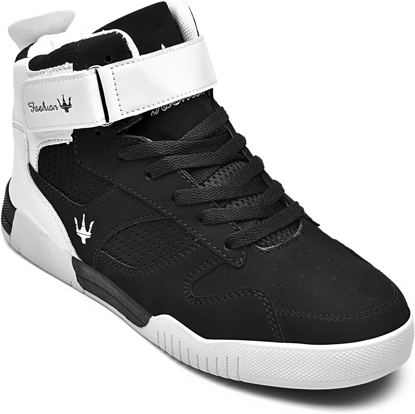 KUXIE Shoes Men's High Top Fashion Sneakers Outdoor Casual Sports Shoes Training Leather Shoes Mens Flats