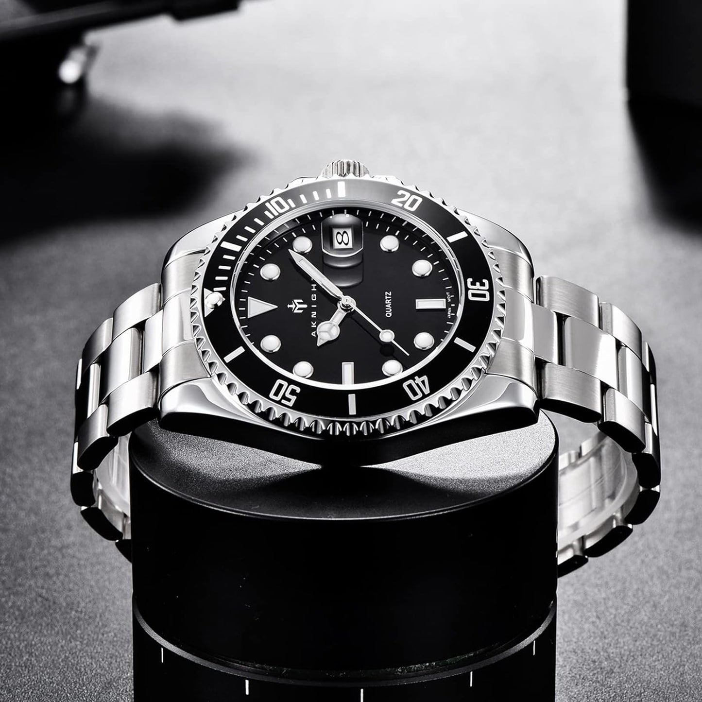 BY BENYAR AKNIGHT Watches for Men Quartz Movement Watch,Waterproof Luminous Men's Watch, Stainless Steel Strap Business Watches