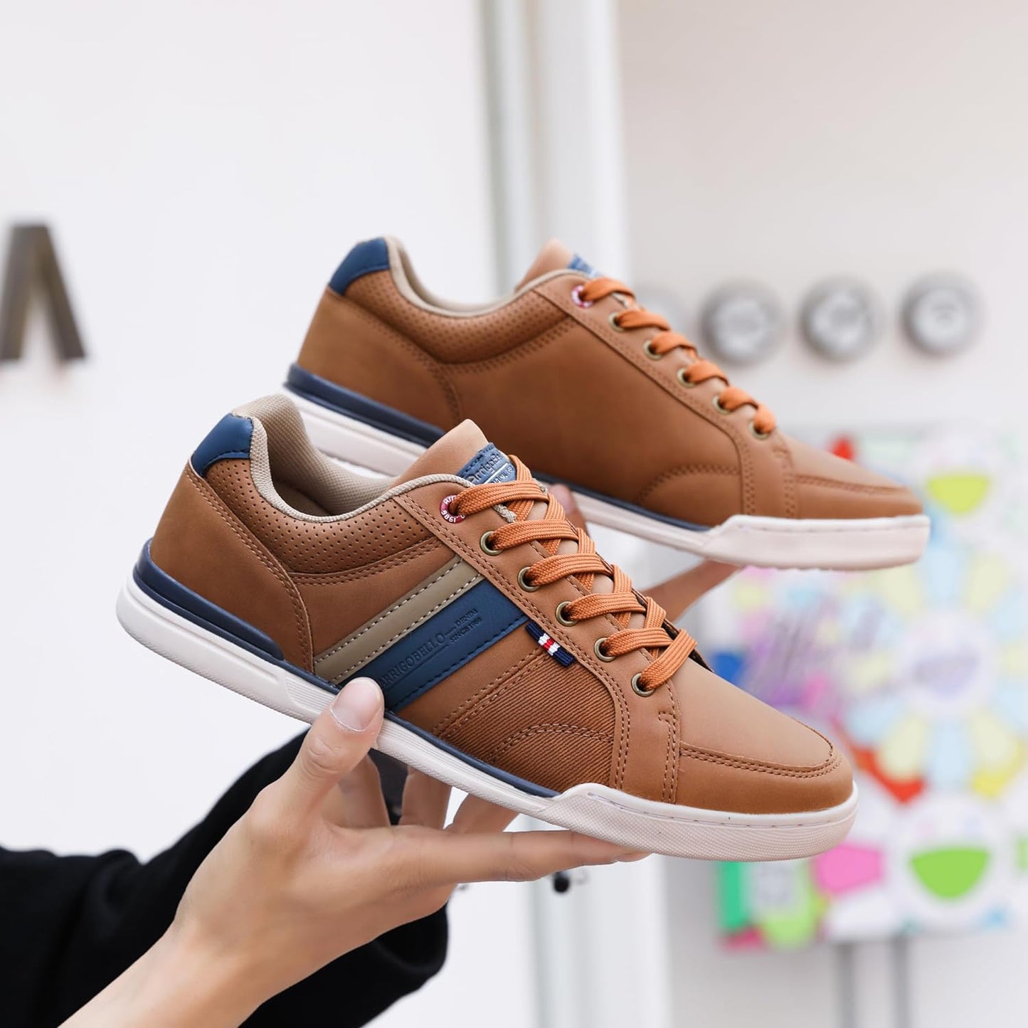 AX BOXING Mens Casual Shoes Fashion Sneakers Breathable Comfort Walking Shoes for Male