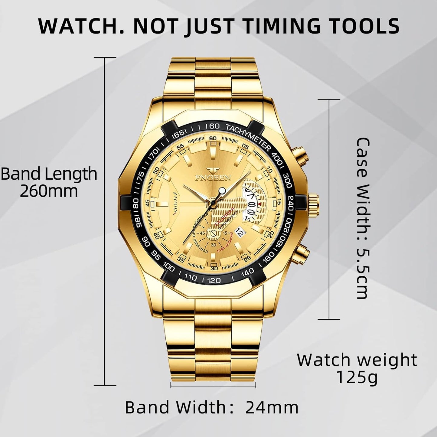 BY BENYAR AKNIGHT Watches for Men Quartz Movement Watch,Waterproof Luminous Men's Watch, Stainless Steel Strap Business Watches