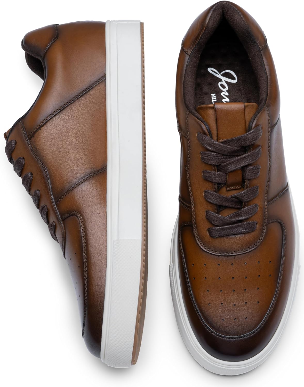 Jousen Men's Casual Shoes Leather Fashion Sneakers Dress Oxford Shoes