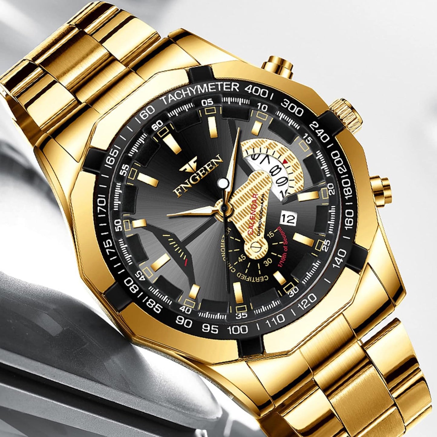 BY BENYAR AKNIGHT Watches for Men Quartz Movement Watch,Waterproof Luminous Men's Watch, Stainless Steel Strap Business Watches