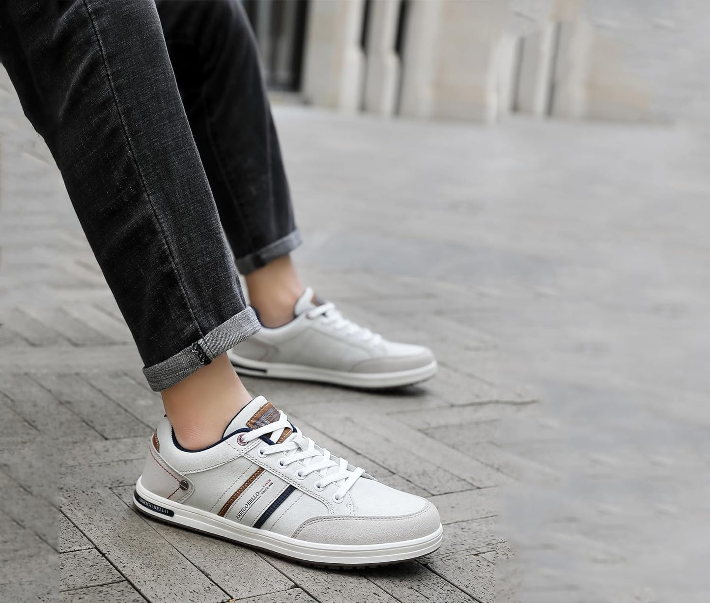 AX BOXING Mens Casual Shoes Fashion Sneakers Breathable Comfort Walking Shoes for Male