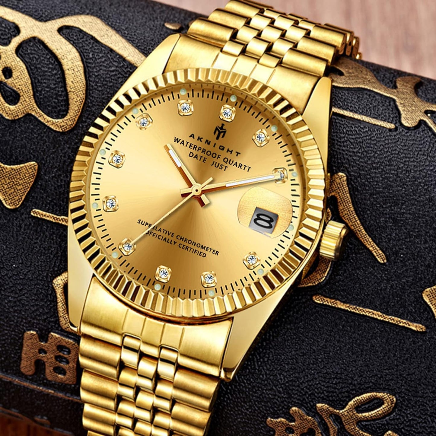 BY BENYAR AKNIGHT Watches for Men Quartz Movement Watch,Waterproof Luminous Men's Watch, Stainless Steel Strap Business Watches