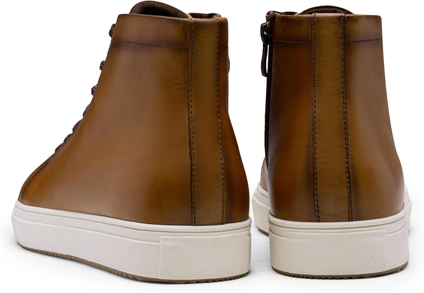 Jousen Men's Casual Shoes High Top Premium Leather Fashion Sneakers Dress Boots for Men