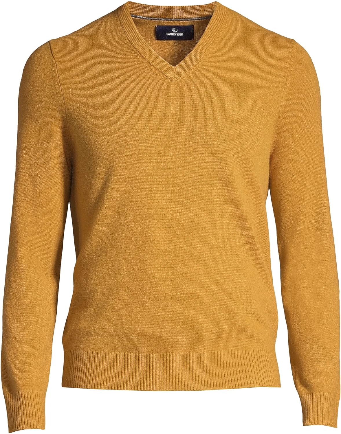 Lands' End Men's Fine Gauge Cashmere V-Neck Sweater