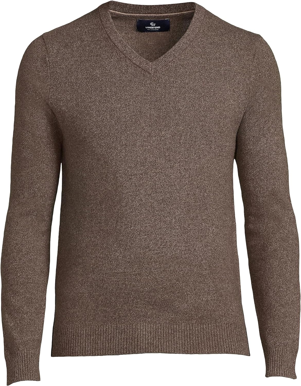 Lands' End Men's Fine Gauge Cashmere V-Neck Sweater