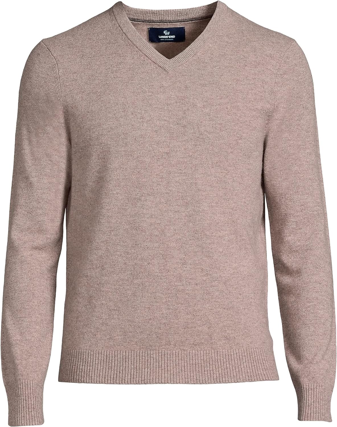 Lands' End Men's Fine Gauge Cashmere V-Neck Sweater