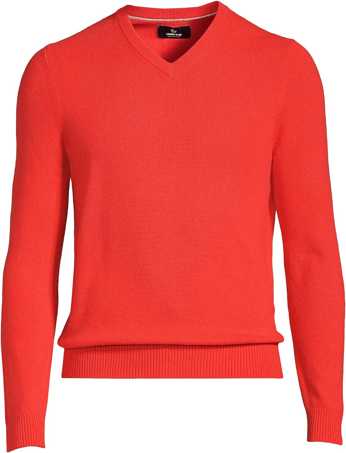 Lands' End Men's Fine Gauge Cashmere V-Neck Sweater
