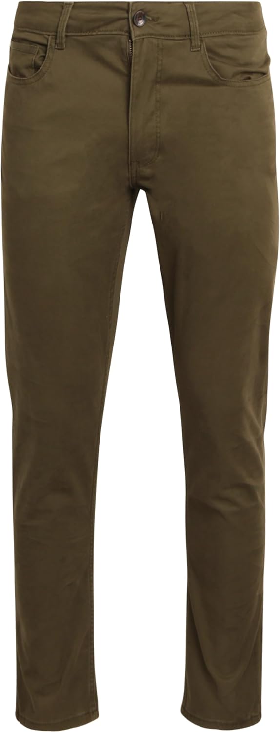 Ben Sherman Men's Khaki Pants - Comfort Stretch Slim Fit Woven Sateen Chinos - Casual Khaki Pant for Men