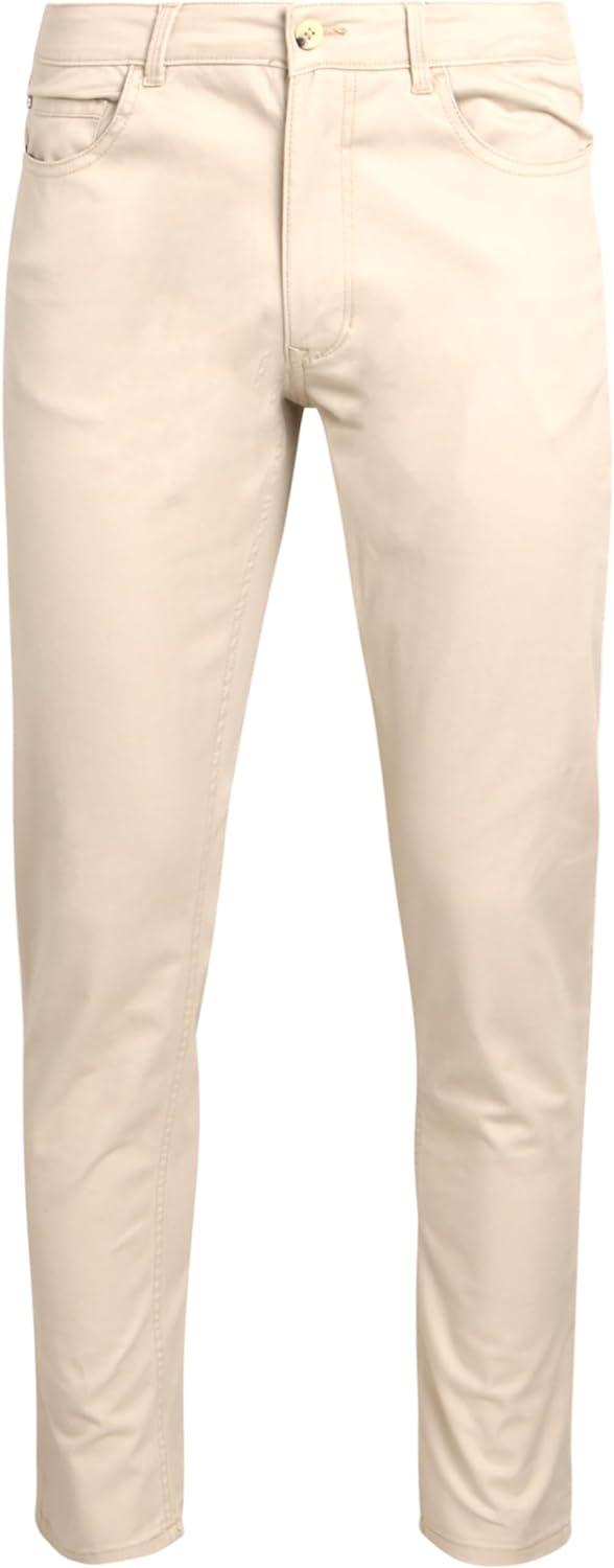 Ben Sherman Men's Khaki Pants - Comfort Stretch Slim Fit Woven Sateen Chinos - Casual Khaki Pant for Men